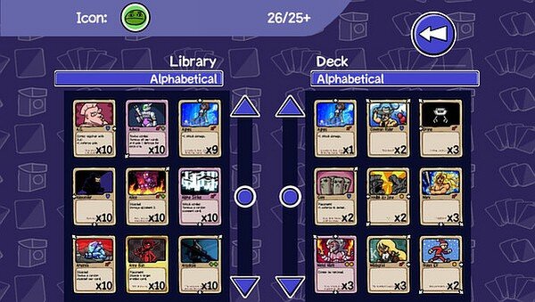 Card City Nights screenshot - sorting decks