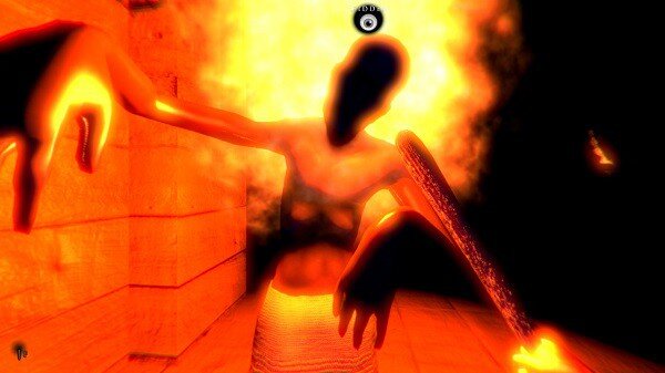 Depths of Fear: Knossos, a flaming zombie