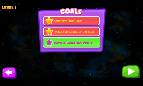 Qbert screenshot - goals