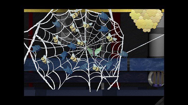 Ephemerid, a spider web