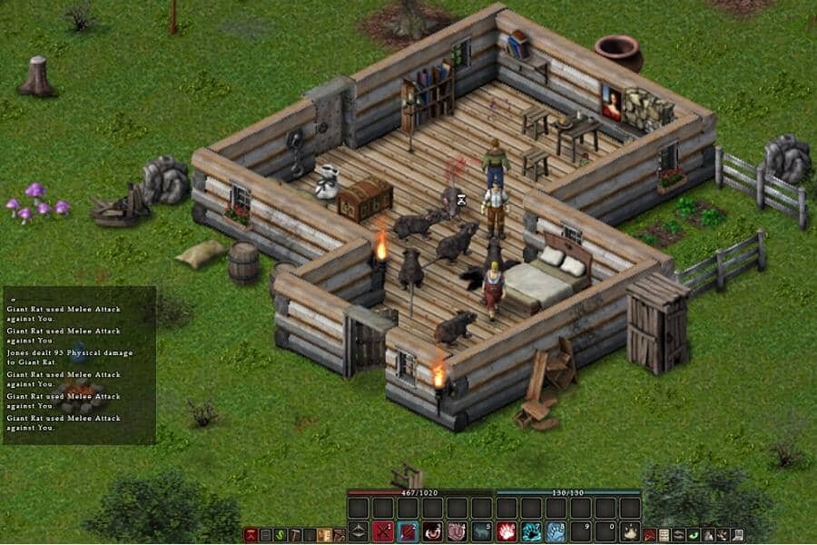 Balrum game screenshot, rat attack