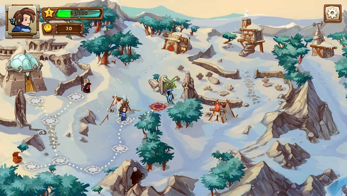 Braveland game screenshot, snow