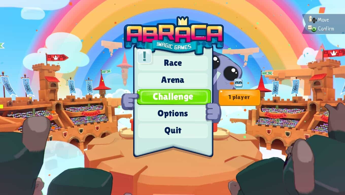 Abraca game screenshot, title