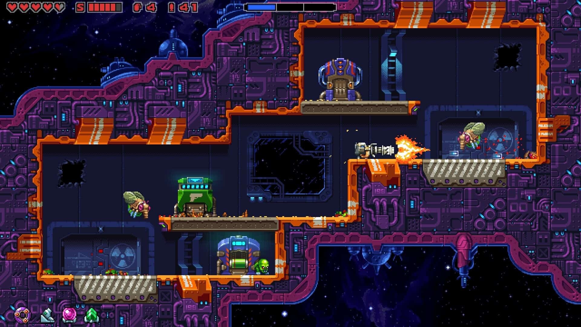 Super Mutant Alien Assault game screenshot, minigun