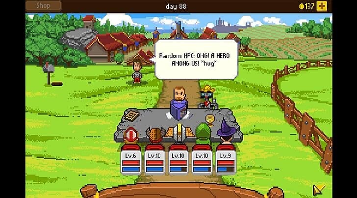knights of pen & paper screenshot - NPC in default village