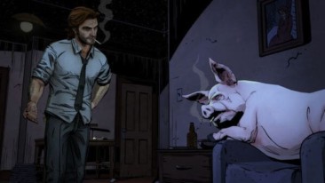 a wolf among us game screenshot - Bigby and Colin the pig