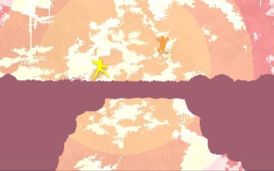 nidhogg screenshot - brightly colored background