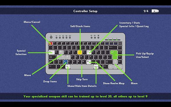 Battlepaths keyboard controls
