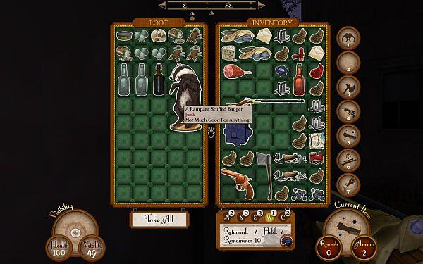 Sir_You_Are_Being_Hunted_screenshot_stuffed_badger-IndieGameReviewer