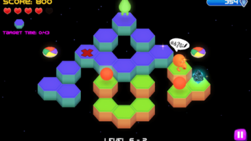 Qbert screenshot - level 6