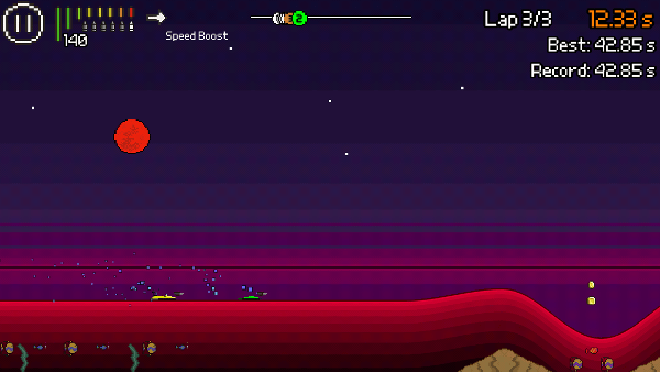 Pixel Boat Rush screenshot - red