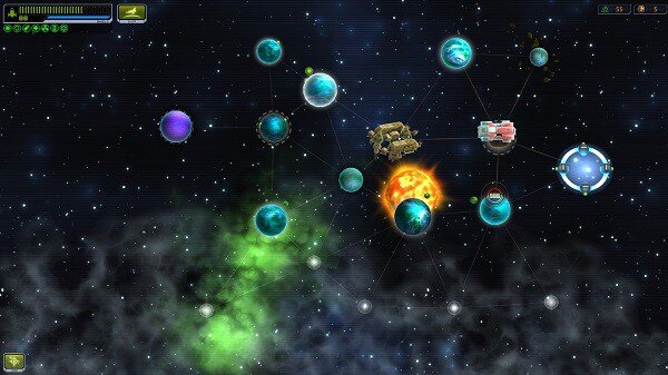 Space Rogue: the map screen