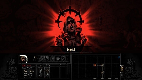 Darkest Dungeon: a character becomes fearful