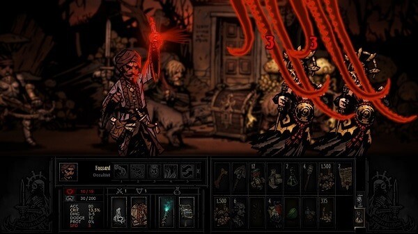 Darkest Dungeon: lashed by tentacles