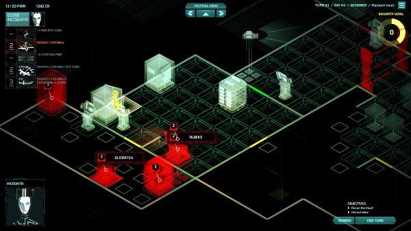 Invisible, Inc.: hacking view