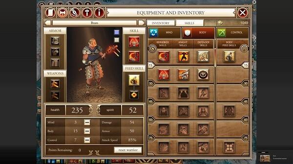 Kyn, character customization screen