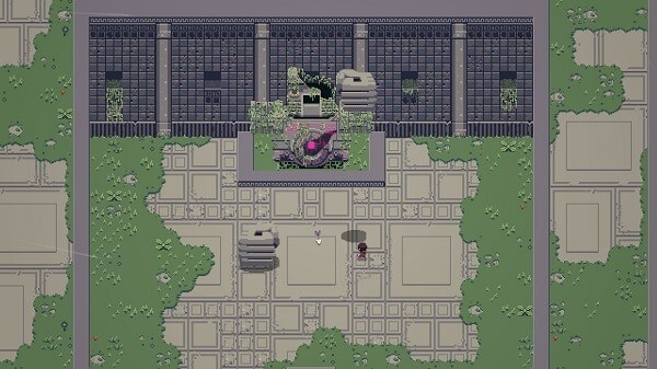 Titan Souls, a boss with crushing stone hands