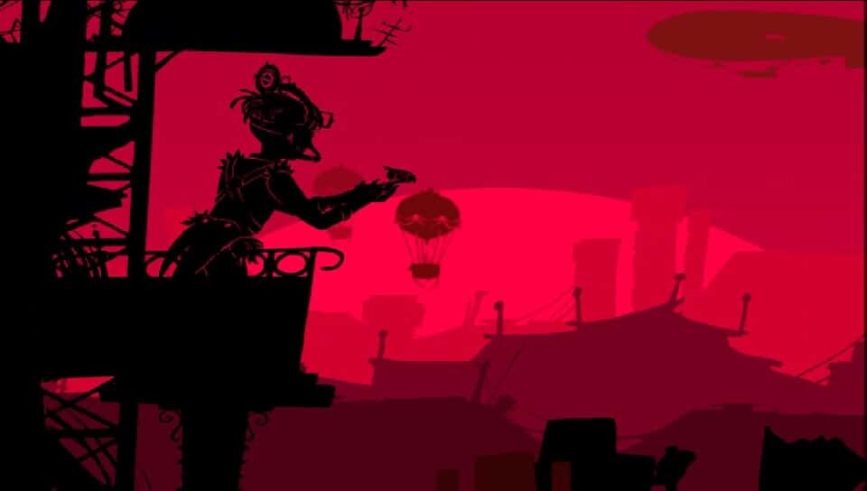 Red Game Without a Great Name game screenshot, releasing the bird