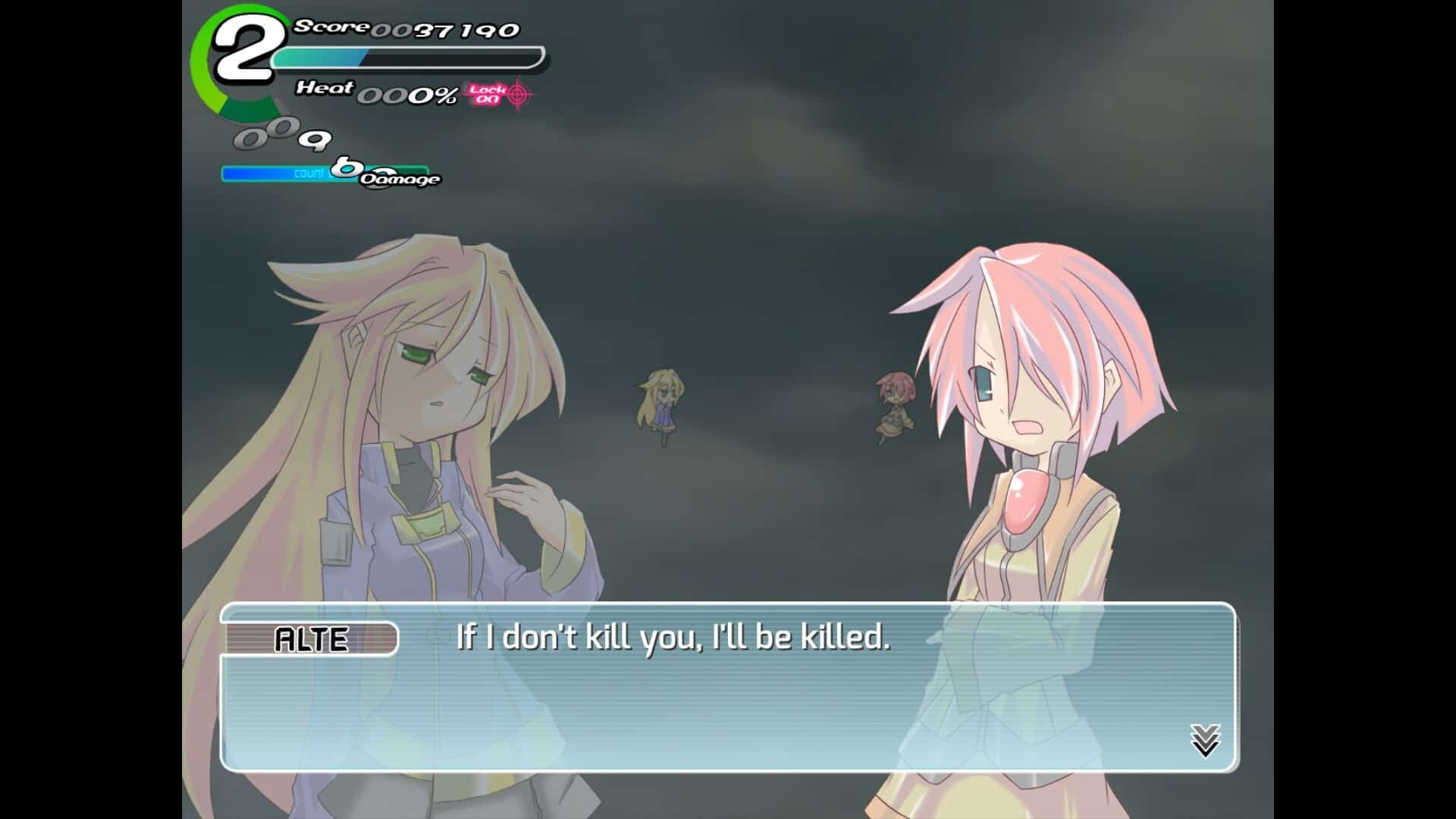 Sora game screenshot, boss dialogue