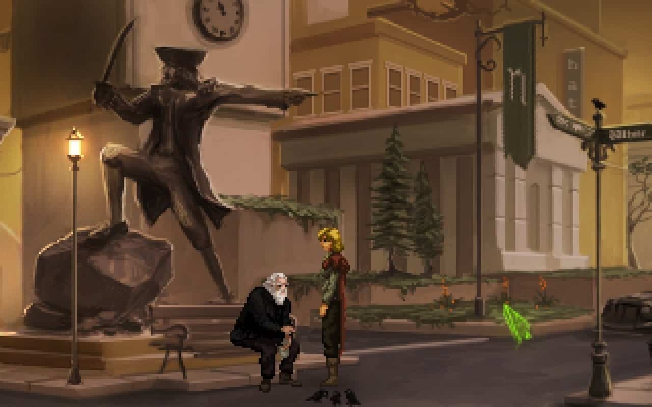 Shardlight game screenshot, statue