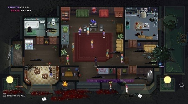 Party Hard game screenshot, House Party