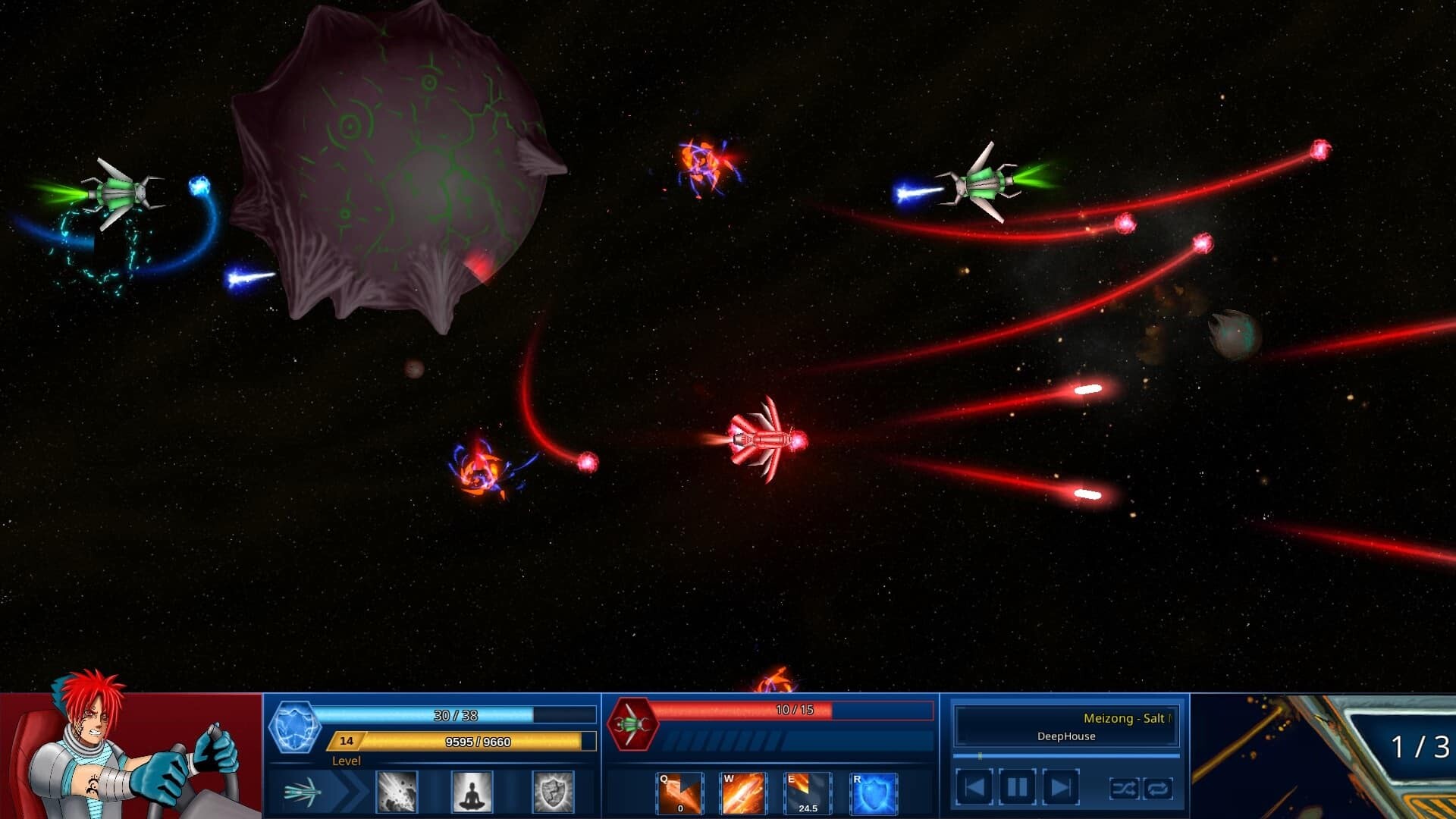 Survive in Space game screenshot, rage