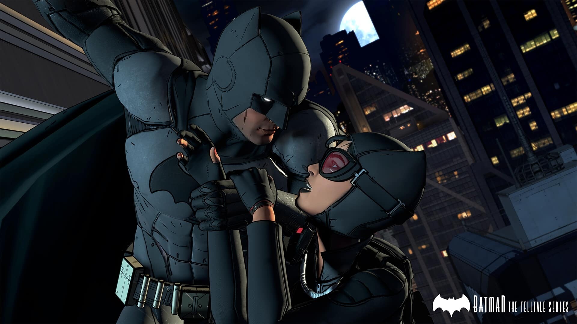 Batman game screenshot, Bruce and Selina