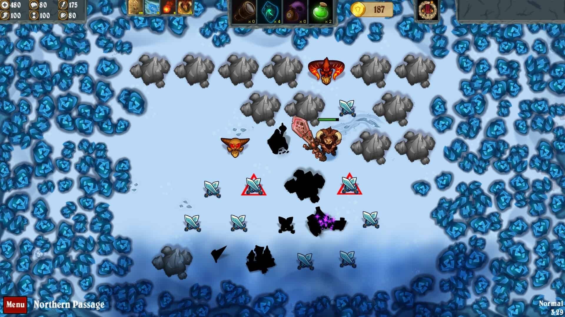 Flamebreak game screenshot, map