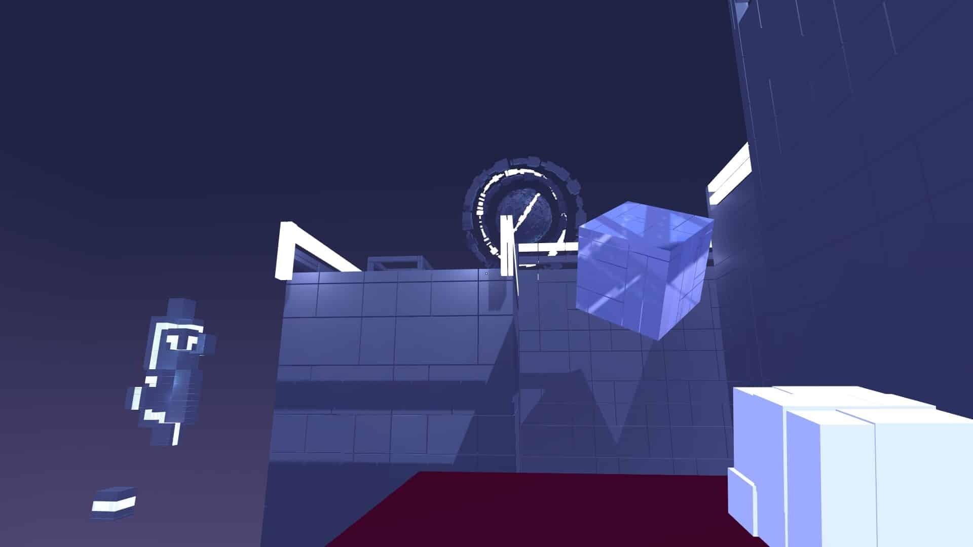 Glitchspace game screenshot, floating objects