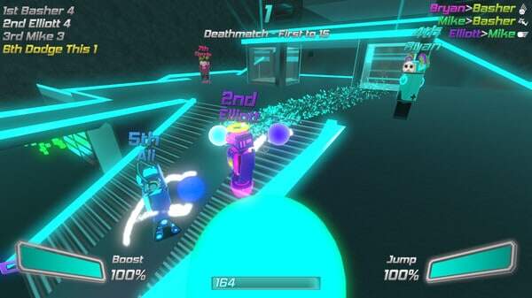 Robot Roller-Derby Disco Dodgeball game screenshot, courtesy Steam