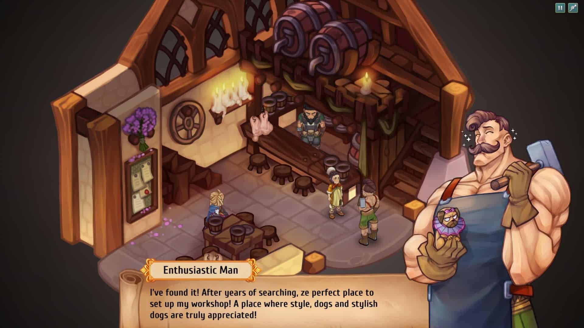 Regalia game screenshot, blacksmith