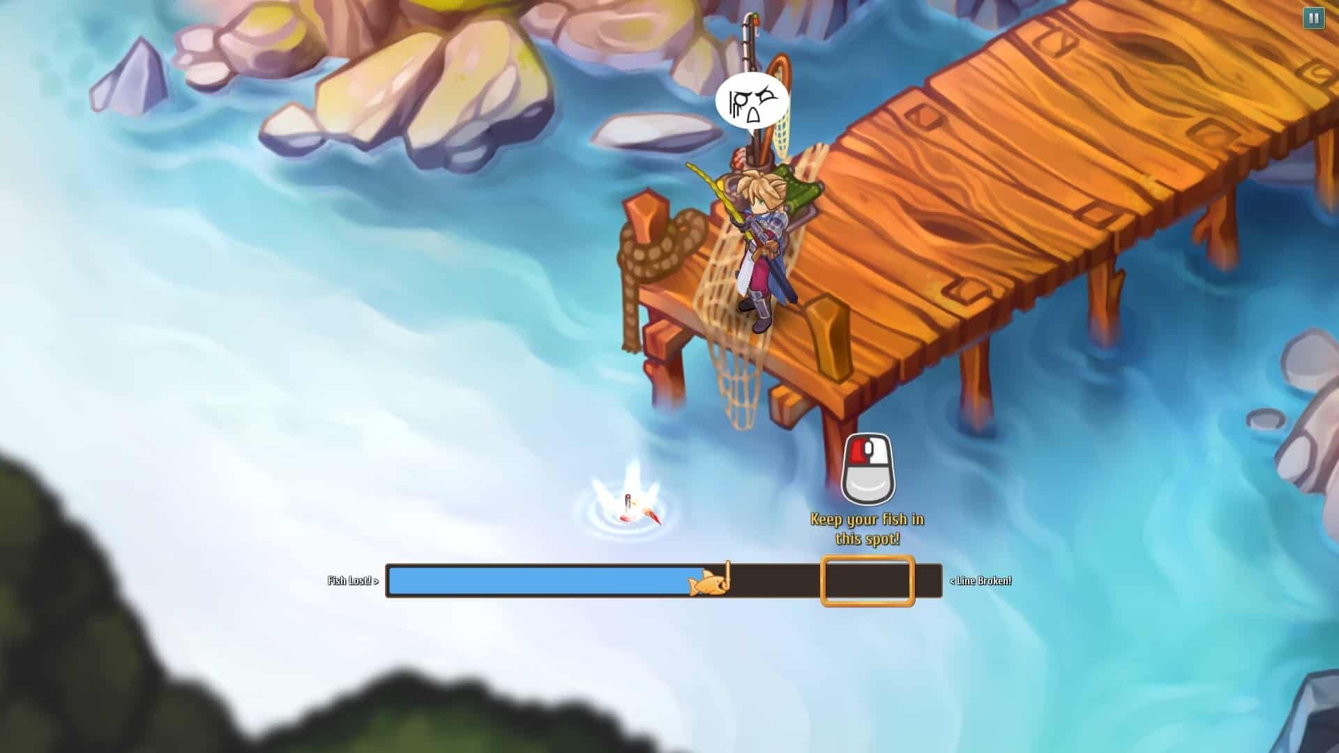 Regalia game screenshot, fishing
