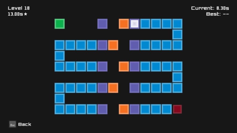 Tiles game screenshot, disappearing tiles