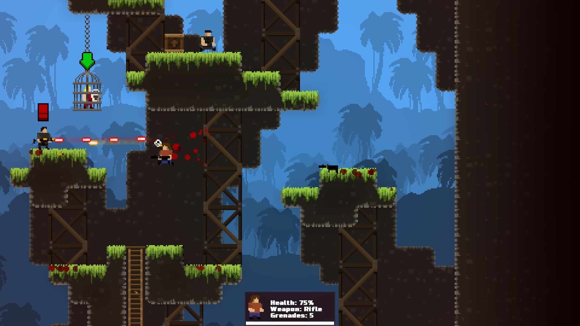 GunHero game screenshot, jungle