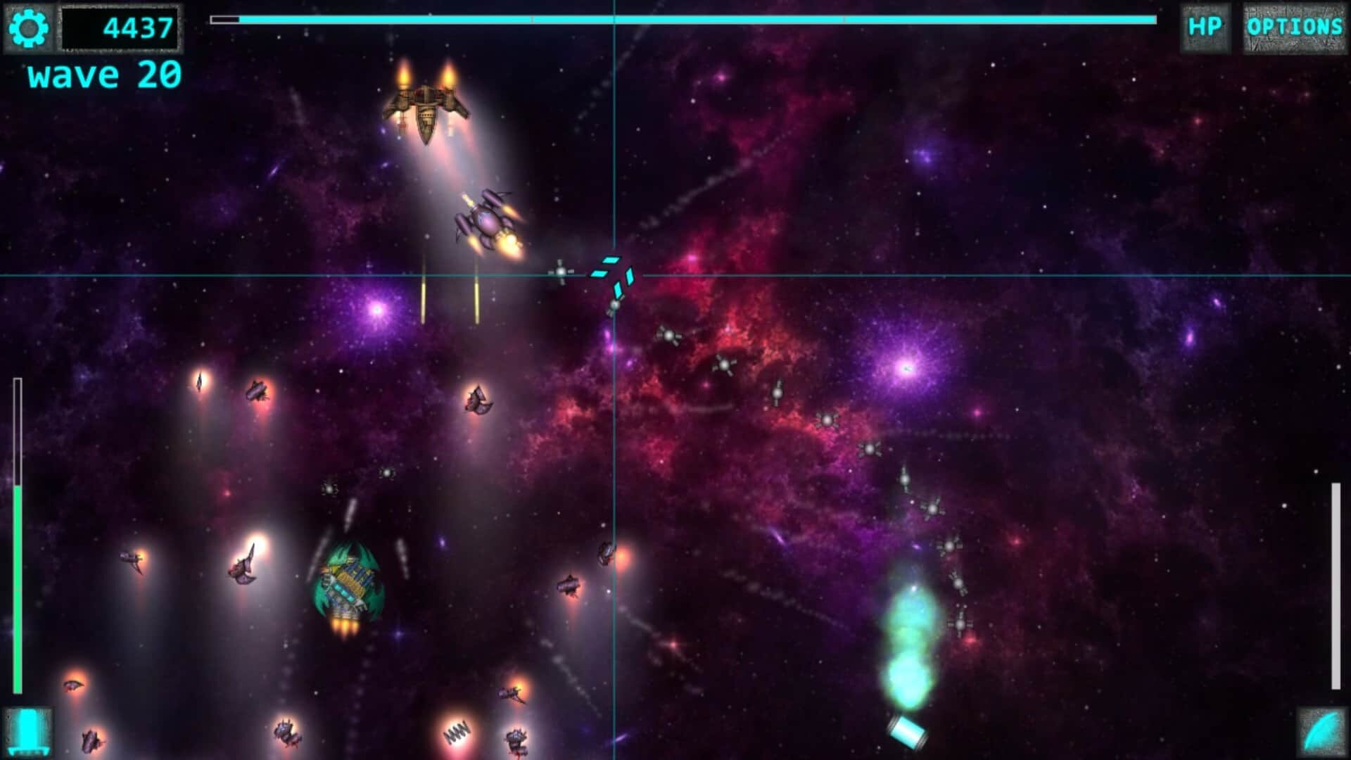 Space Ripper game screenshot, field of debris