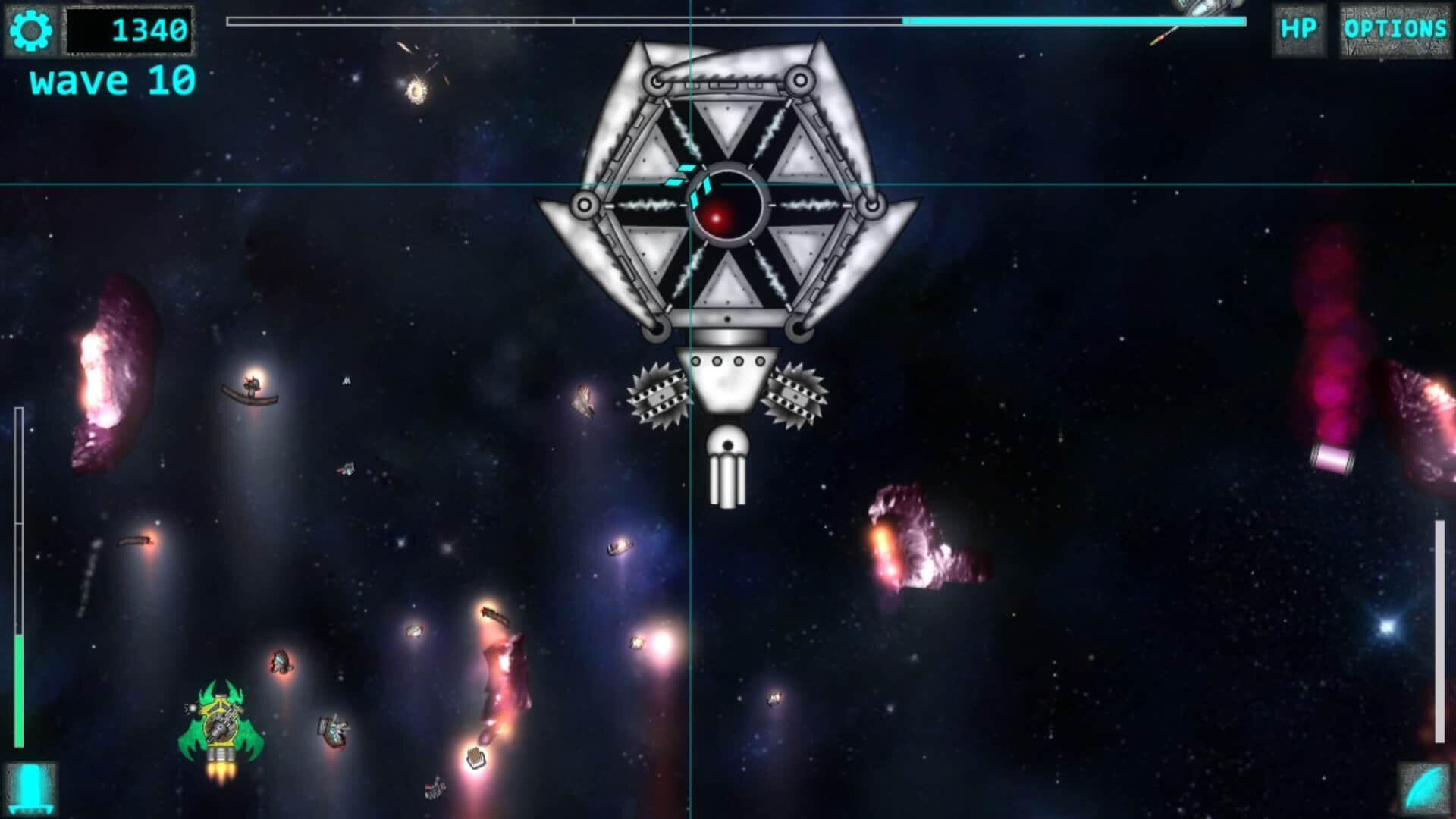 Space Ripper game screenshot, boss fight