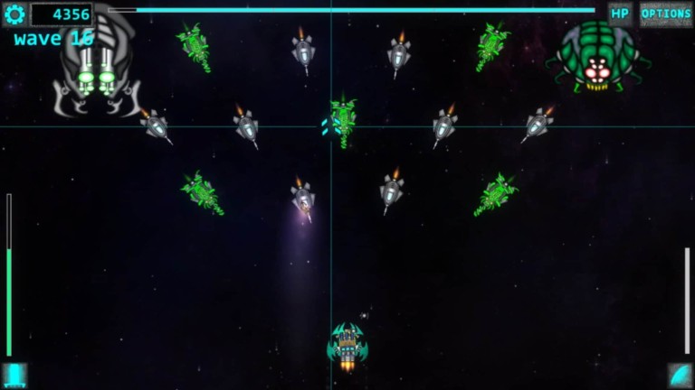 Space Ripper game screenshot, swarm