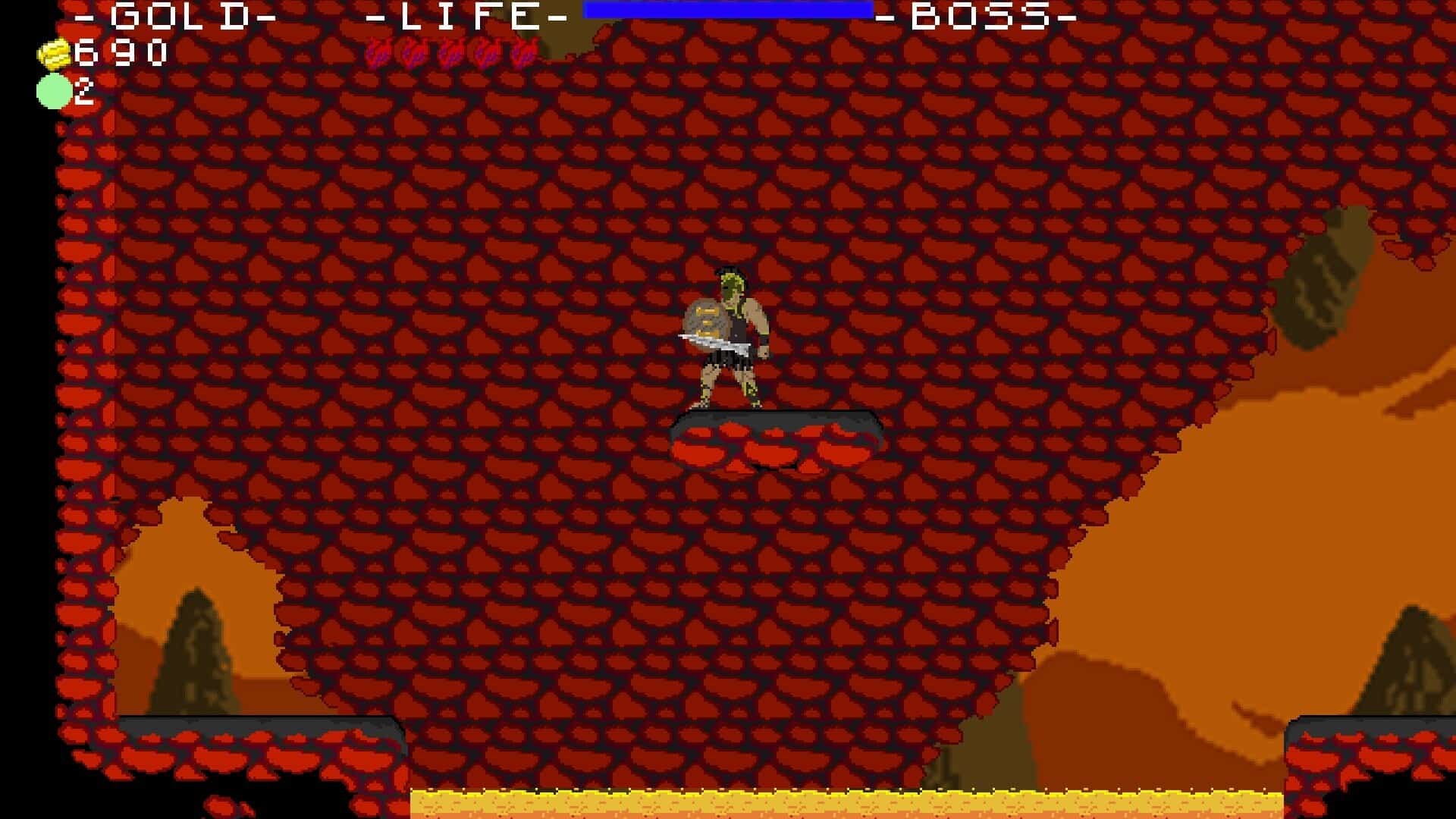 Xenia game screenshot, lava