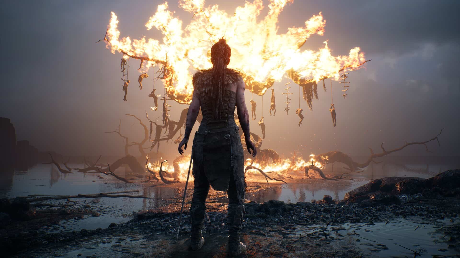 hellblade senua's sacrifice screenshot burning tree