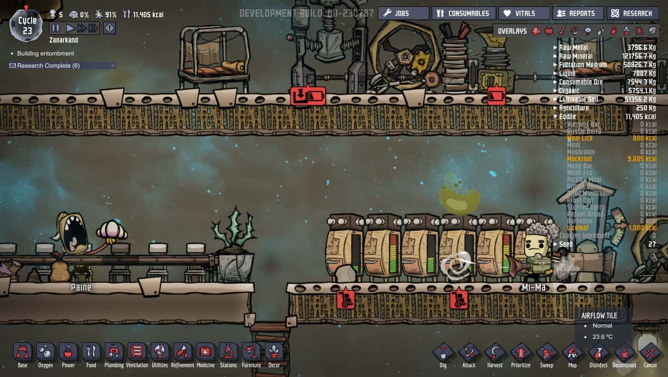 oxygen not included food