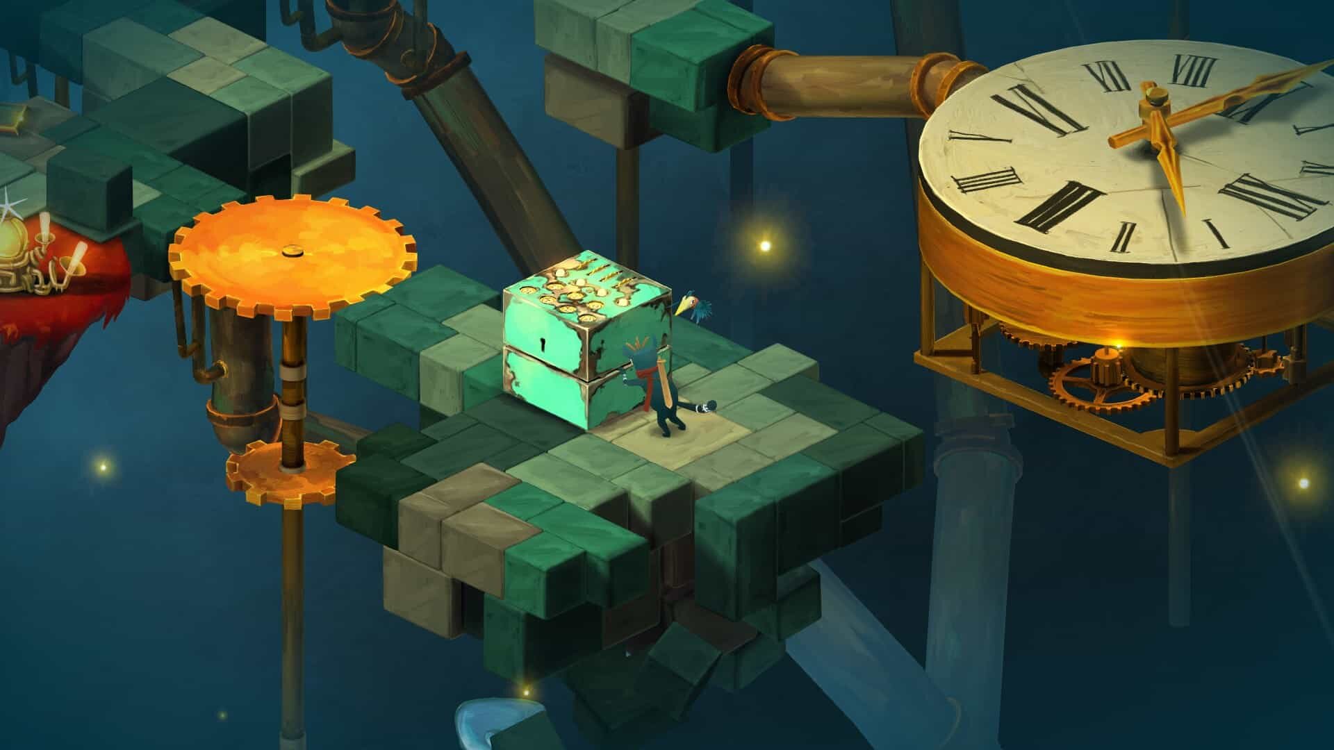 Figment game screenshot, box pushing