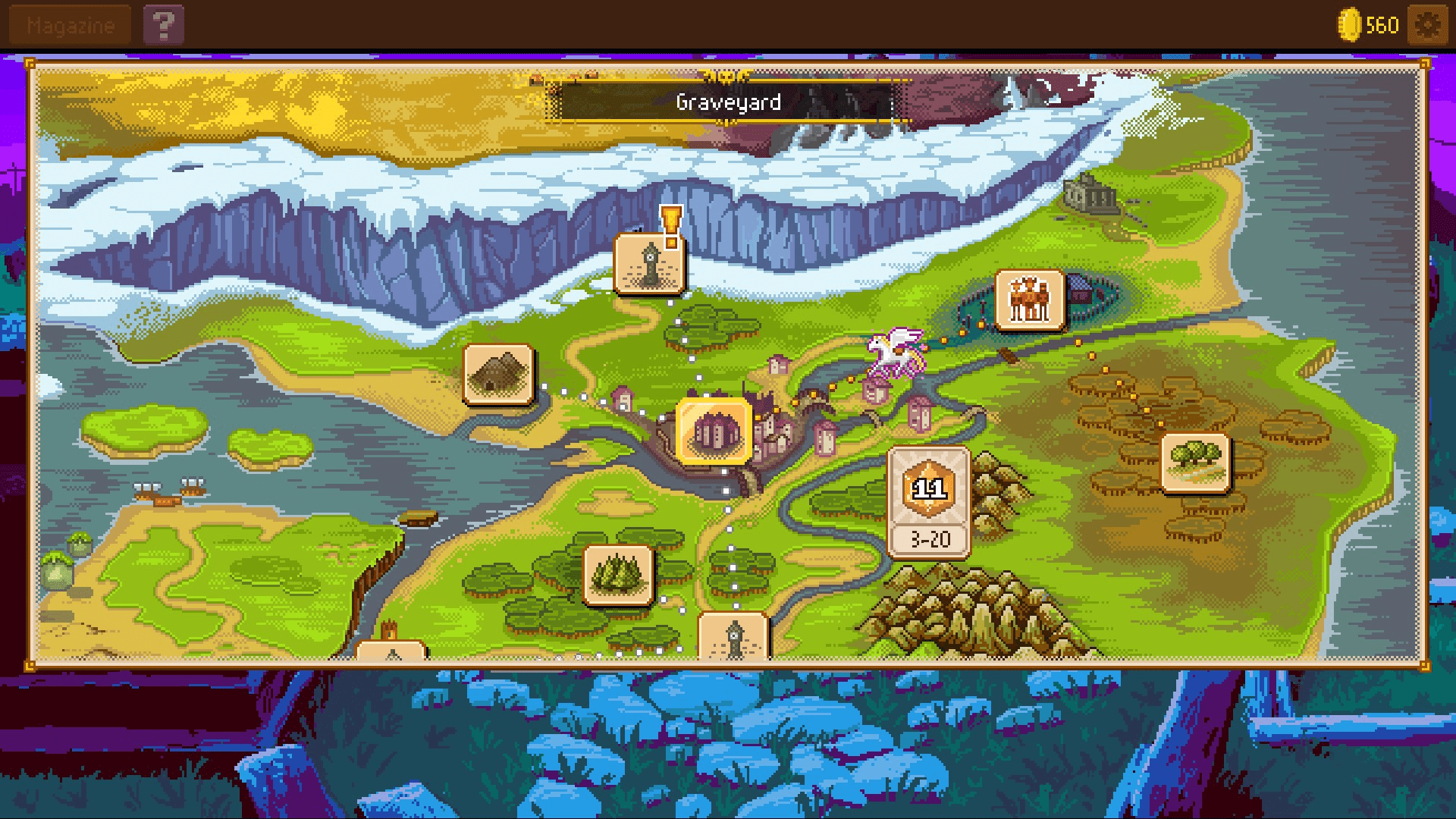 Knights of Pen and Paper 2 world map