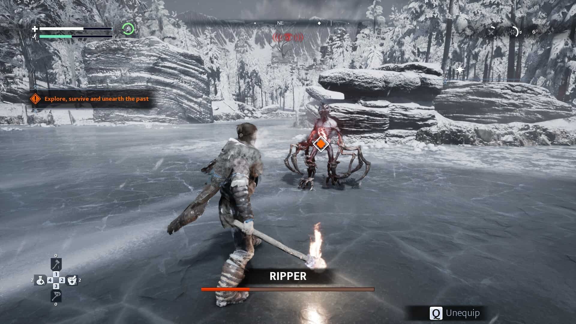 Fade to Silence game screenshot, combat
