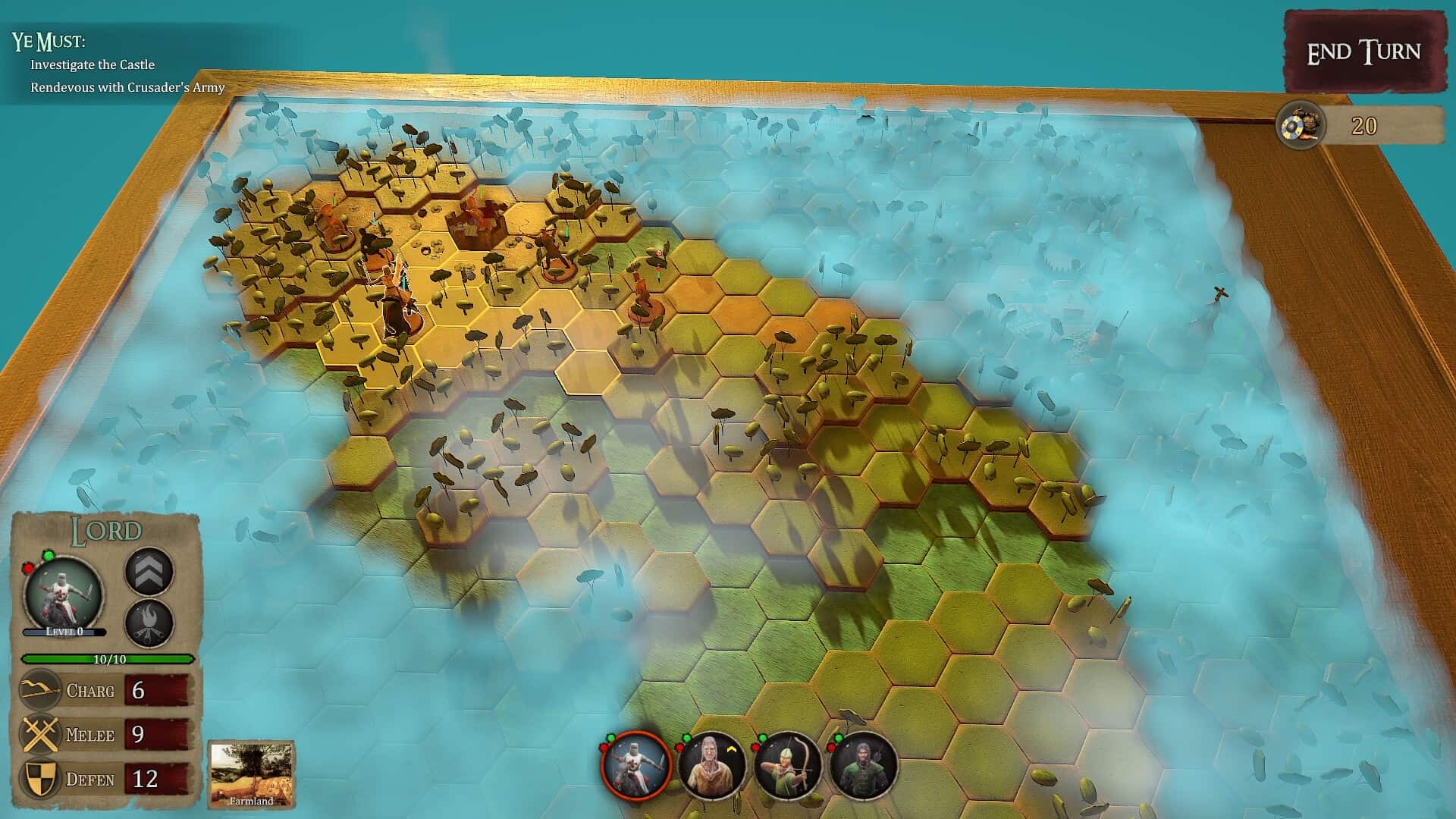 To Battle!: Hell's Crusade game screenshot, game board