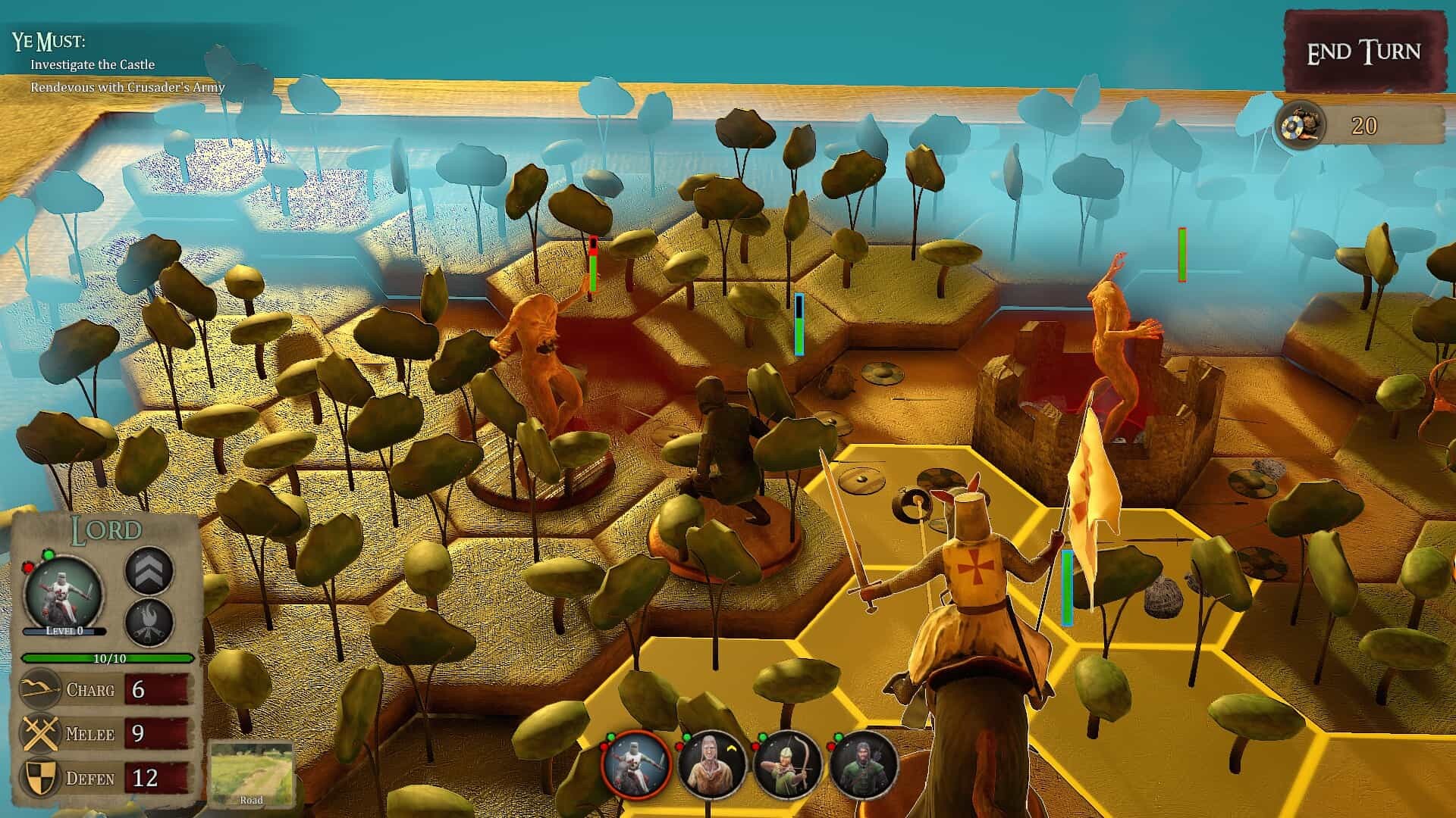 To Battle!: Hell's Crusade game screenshot, close-up