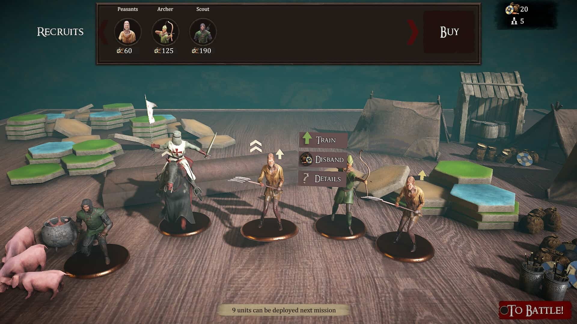 To Battle!: Hell's Crusade game screenshot, units
