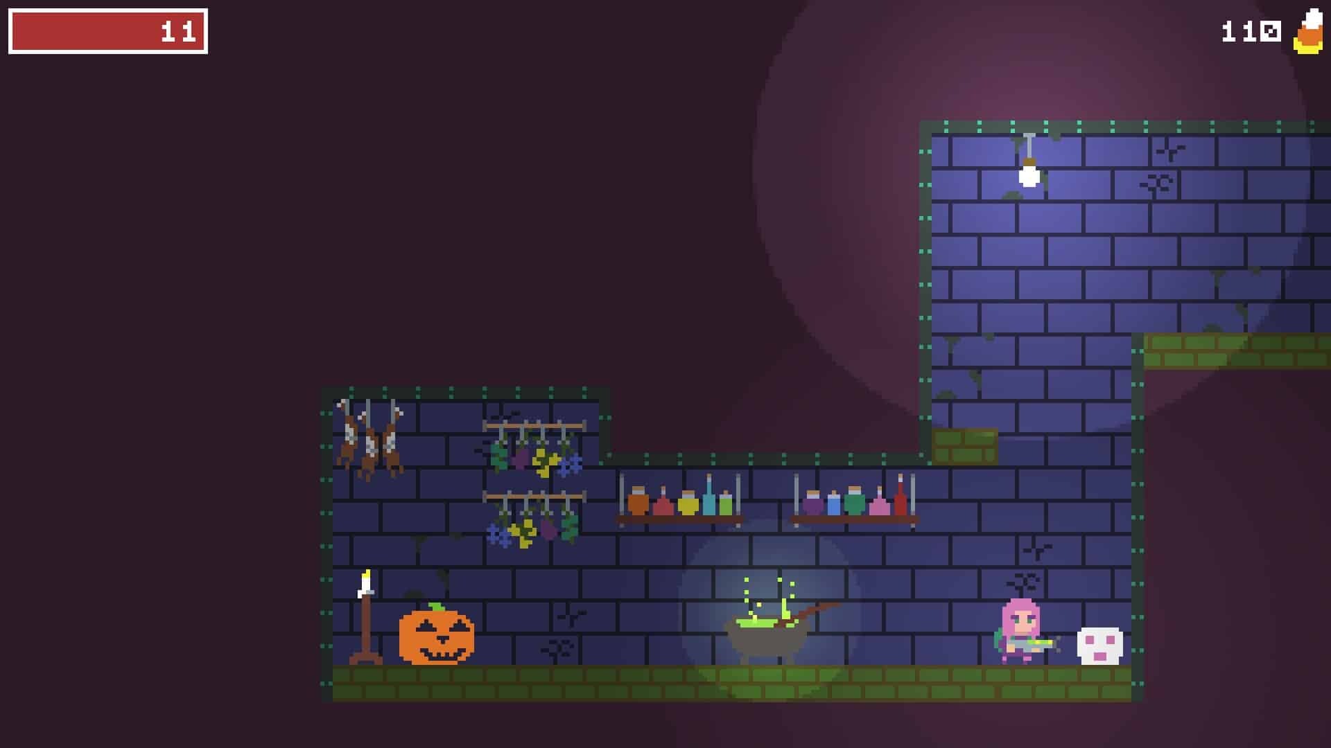 Spooky Ghosts Dot Com game screenshot, mansion basement