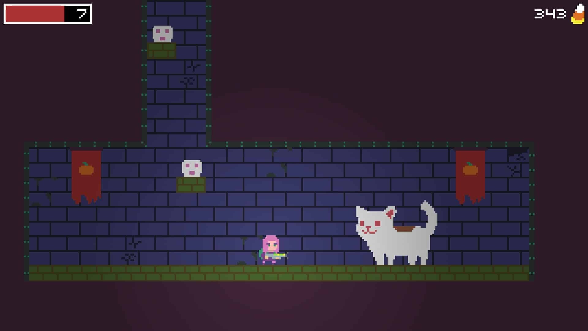 Spooky Ghosts Dot Com game screenshot, kitty