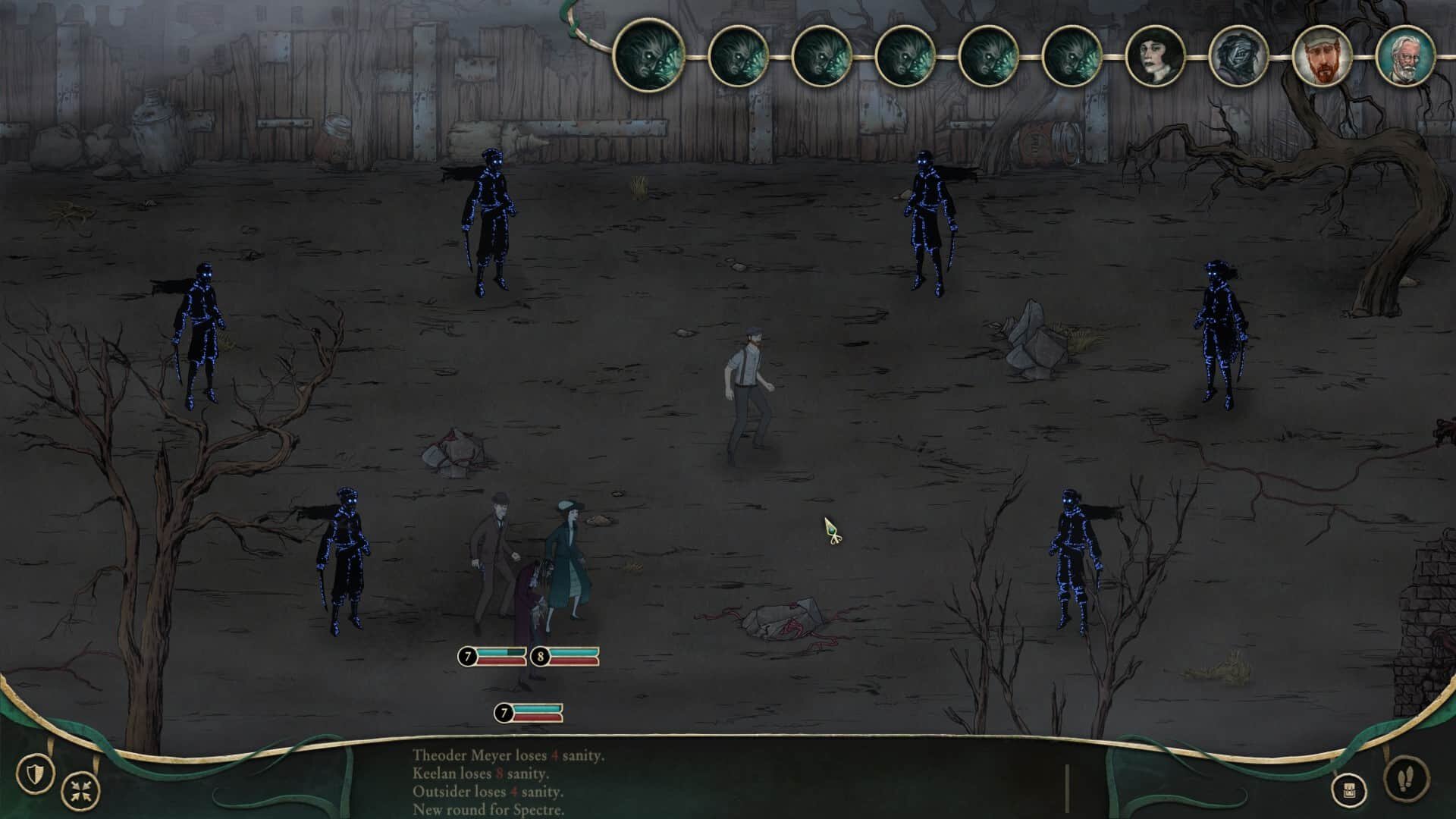 Stygian: Reign of the Old Ones game screenshot, fight scene