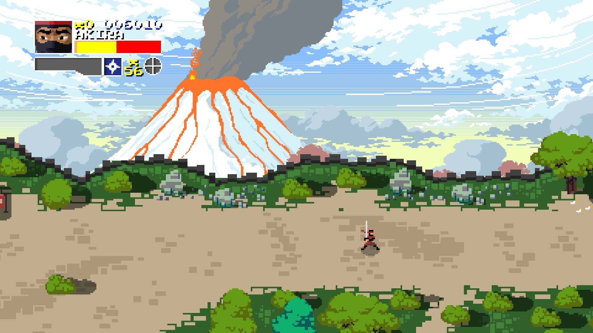 Clan N game screenshot, volcano